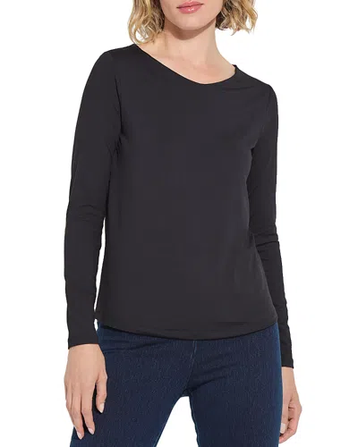 Lyssé Plus Lyssential Long Sleeve Top In Black