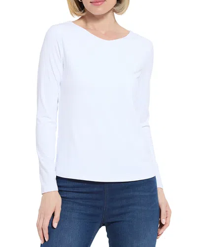 Lyssé Plus Lyssential Long Sleeve Top In White