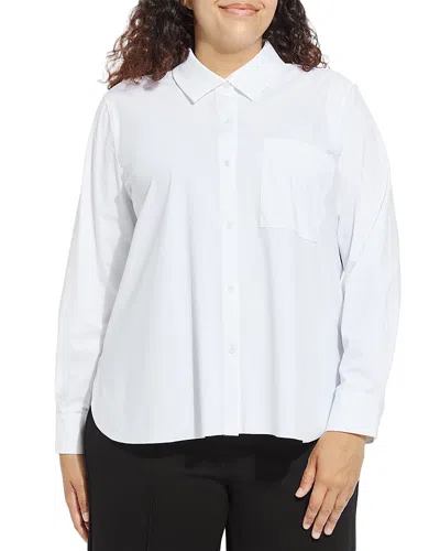 Lyssé Plus Schiffer 2.0 Button Front Shirt In White