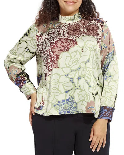 Lyssé Plus Seraphina Mock Neck Top In Multi