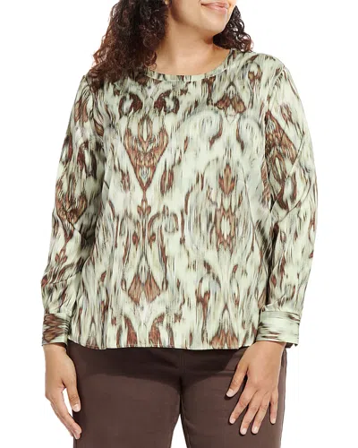 Lyssé Plus Tanni Crewneck Blouse In Multi