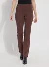 Lyssé Ponte Baby Bootcut Pant In Brown