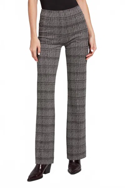 Lyssé Ponte Jacquard Bootcut Trouser In Black In Brown