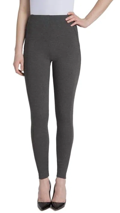 Lyssé Ponte Leggings In Black Shine In Gray