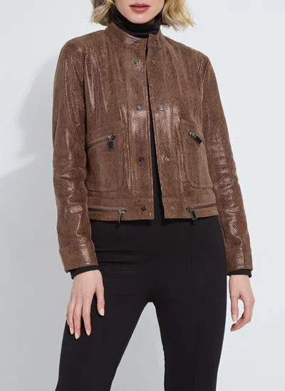 LYSSÉ PORTER FOIL VEGAN SUEDE MOTO