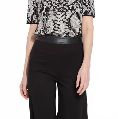 Lyssé Preston Knit Sweater In Metallic Cable Appearance In Black