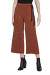 Lyssé Prize Gathered Waist Ankle Pants In Brown In Brown