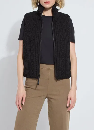 Lyssé Prudence Reversible Puffer Sweater Vest In Black