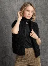 Lyssé Lysse Prudence Reversible Puffer Sweater Vest In Black
