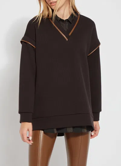 Lyssé Quilted Convertible Sweatshirt In Black