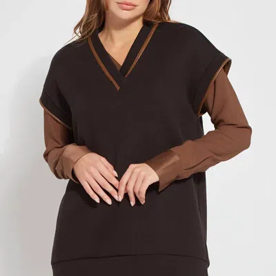 Lyssé Quilted Convertible Sweatshirt In Black