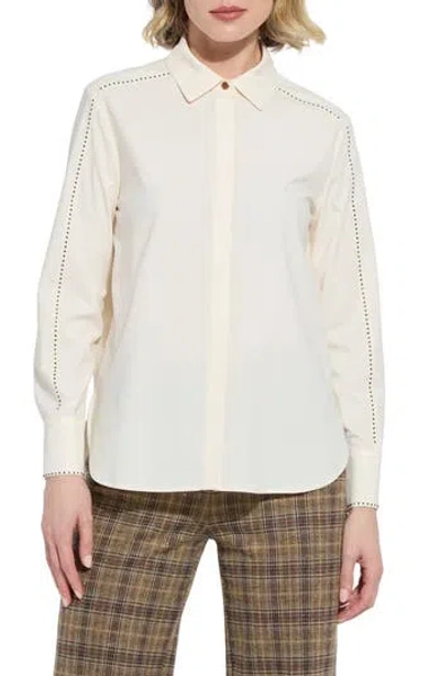 Lyssé Lysse Rackel Crystal Embellished Shirt In White