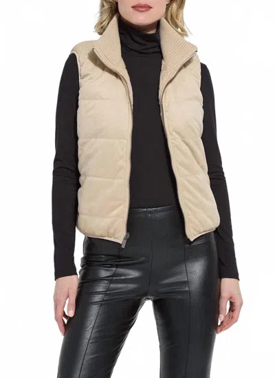 Lyssé Reversible Vest In Blond Wood In Neutral