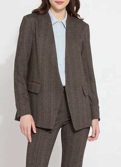 LYSSÉ ROBIN PONTE BLAZER IN CAMBRIDGE CHEVRON