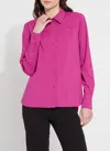 Shop Lyssé Roll Tab Button Down Shirt In Pink