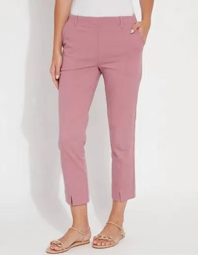 Lyssé Rosalie Crop Trouser In Mauve Haze In Multi