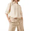 Lyssé Roxanna Embroidered Shirt In Sailcloth In Neutral