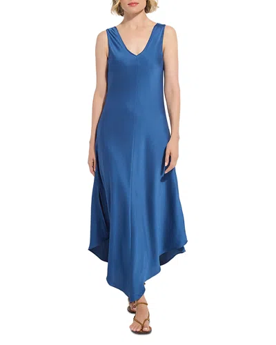Lyssé Lysse Sakura Satin Handkerchief Maxi Dress In Blue