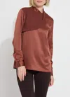 Lyssé Lysse Sally High Neck Draped Top In Brown