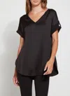 Lyssé Lysse Santorini V-neck Top In Black