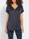 Lyssé Lysse Santorini V-neck Top In Blue
