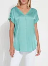 Lyssé Lysse Santorini V-neck Top In Blue