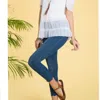 Lyssé Scallop Edge Ankle Legging In Mid Wash In Multi