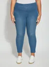 Lyssé Scallop Edge Ankle (plus Size, 25.5" Inseam) In Blue