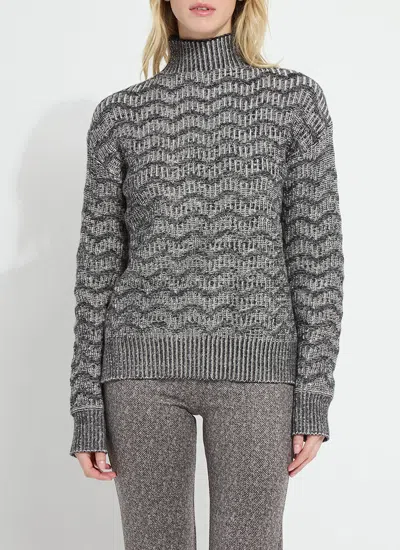 Lyssé Scarlet Marble Texture Sweater In Gray