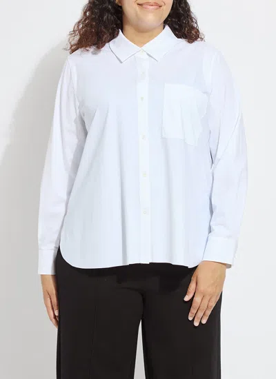 Lyssé Schiffer 2.0 Button Down Shirt Curvy In White