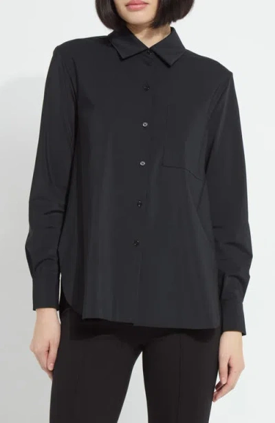 Lyssé Lysse Schiffer 2.0 Microfiber Button Down Shirt In Blue