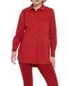 Lyssé Schiffer Button Down In Matte Red