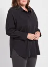Lyssé Schiffer Button Down (plus Size) In Black