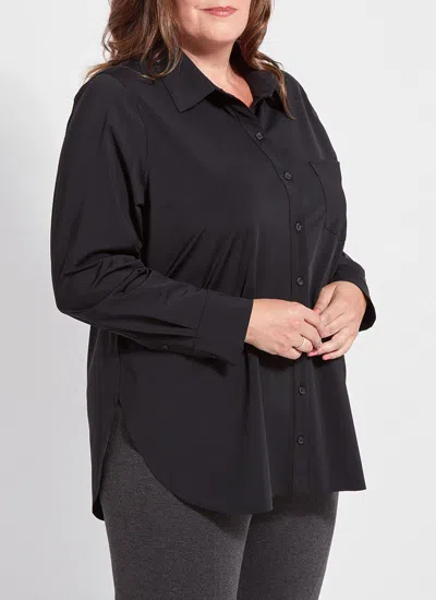 Lyssé Schiffer Button Down (plus Size) In Black