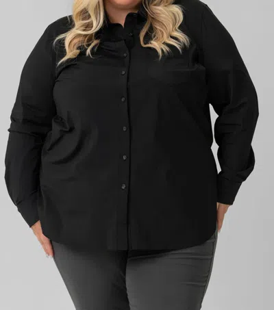 Lyssé Schiffer Button Down Shirt - Plus In Black