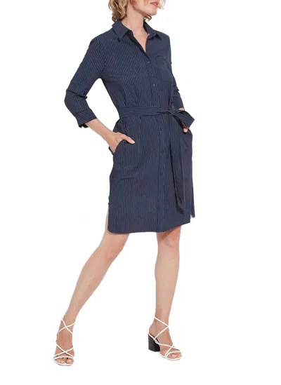 Lyssé Schiffer Shirt Dress In Ultimate Navy In Blue