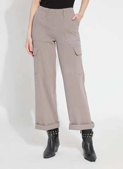 Lyssé Scout Cuffed Cargo Jeans In Ash In Grey