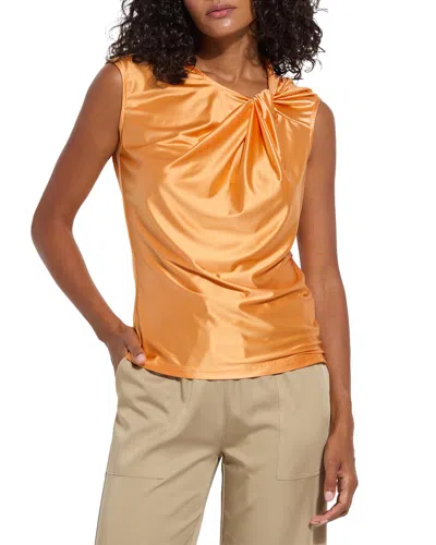Lyssé Selene Twisted Shoulder Top In Yellow