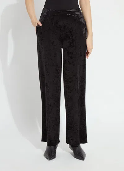 Lyssé Shay Crushed Stretch Velvet Suit Pant (30" Inseam) In Brown