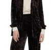 Lyssé Shay Crushed Velvet Suit Blazer In Double Espresso In Black