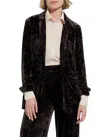 Lyssé Shay Crushed Velvet Suit Jacket In Double In Multi