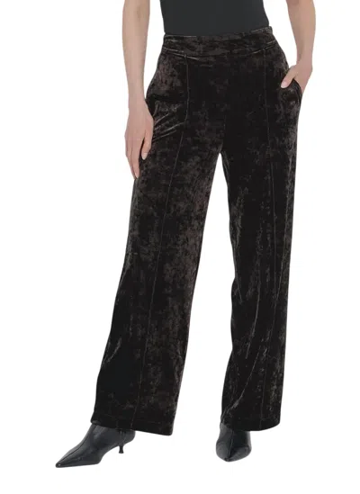 LYSSÉ SHAY CRUSHED VELVET SUITE PANT IN DOUBLE