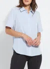 Lyssé Short Sleeve Parker In Ciel In Blue
