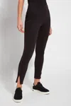 Lyssé Side Slit Denim In Black In Black