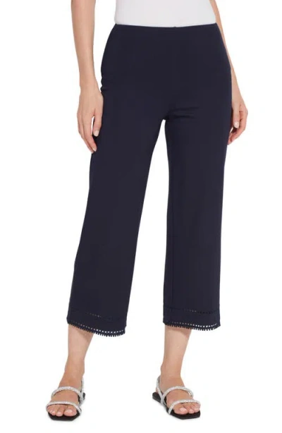 Lyssé Sienna Wide Leg Crop Pant In True Navy