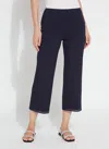 Lyssé Sienna Wide Leg Crop Pant In True Navy In Blue