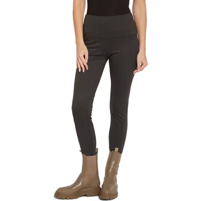 Lyssé Signature Patterned Leggings In Brown Herringbone
