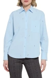 Lyssé Lysse Skye Crystal Embellished Button-up Shirt In Blue
