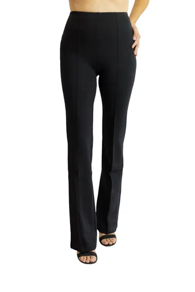Lyssé Sleek Front Seam Bootcut Pant In Black
