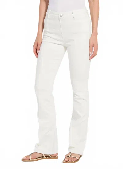 Lyssé Smoothing Waistband Bootcut Jeans In Ecru White In Black